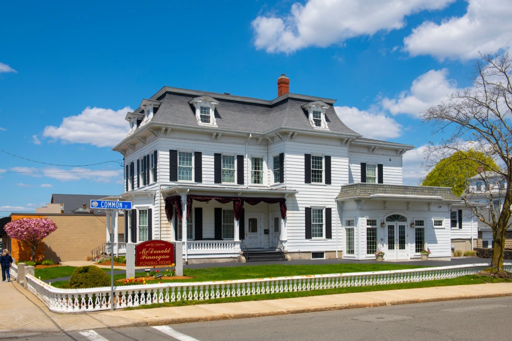McDonald Finnegan Funeral Home Historic White Building Common Street.jpg
